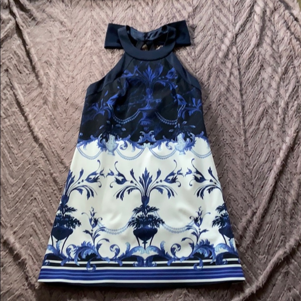 Gorgeous Ted Baker halter dress with bow detail